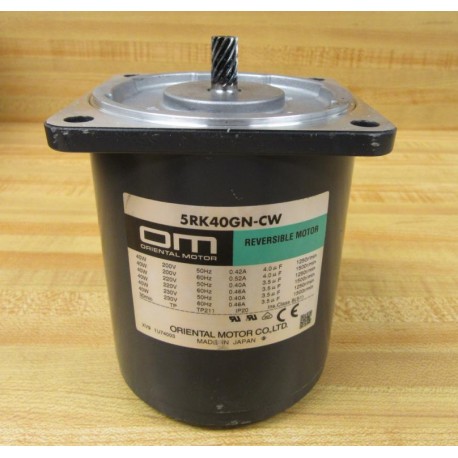 Oriental Motor 5RK40GN-CW Reversible Motor 5RK40GNCW Tested - Used