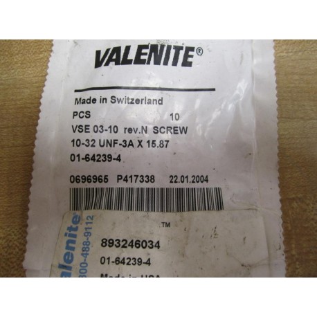 Valenite VSE 03-10 Screw (Pack of 10)