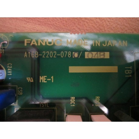 Fanuc A16B-2202-0780 ALPHA Bd A16B-2202-078004B  Non-Refundable - Parts Only