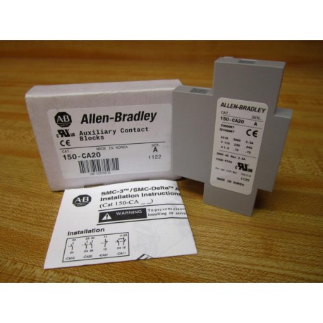 Allen Bradley 150-CA20 Aux.Contact Block 150CA20 Series A