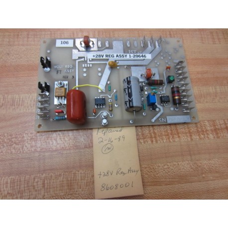 Kearney & Trecker K&T 1-20646 Circuit Board 120646 - Used