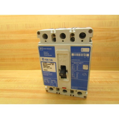 Cutler-Hammer FDB3070LD08 Circuit Breaker - Used
