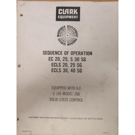 Clark Equipment BC1955 Manual BC1955 - Used