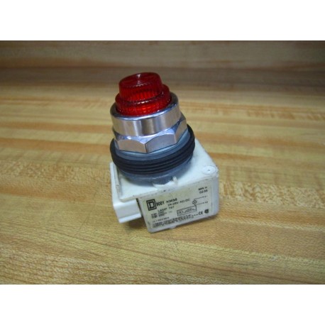 Square D 9001KT35R31 Pilot Light Red Ser.H - Used