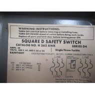 Square D H362AWK Disconnect Switch - Used