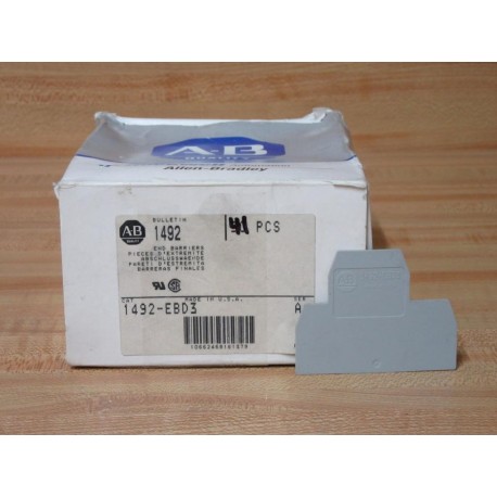 Allen Bradley 1492-EBD3 End Barrier 1492EBD3 (Pack of 41)