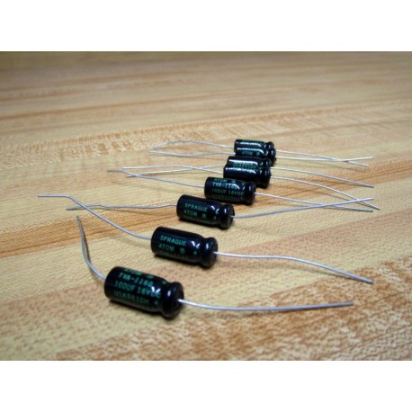 Sprague TVA-1160 Capacitor TVA1160 100UF 0-16DC (Pack of 8) - New No Box