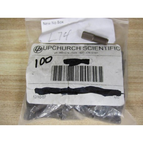 Upchurch Scientific P-287 Super Flangeless Male Nut P287 (Pack of 100)