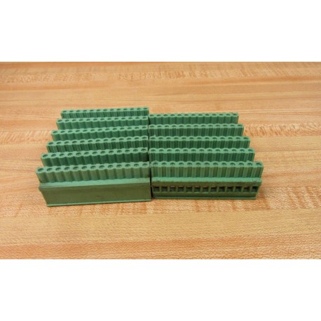 Phoenix MVSTBR-2.5-5.08 Block MVSTBR25508 Green 14 Pin (Pack of 11) - New No Box