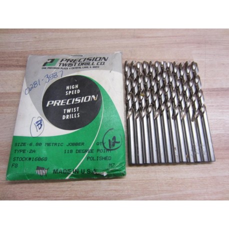 Precision Twist Drill 16068 Drill Bit 6.80 Metric (Pack of 12)