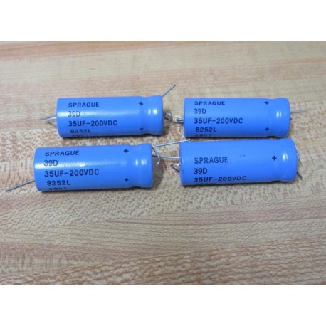 Sprague 39D Capacitor 35UF 200VDC (Pack of 4) - New No Box