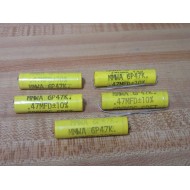 Cornell Dubilier MMWA-6P47K Capacitor .47MFD 600DC Yellow (Pack of 5) - New No Box