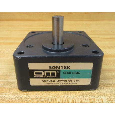 Oriental Motor 5GN18K Gear Head WO Hardware - Used