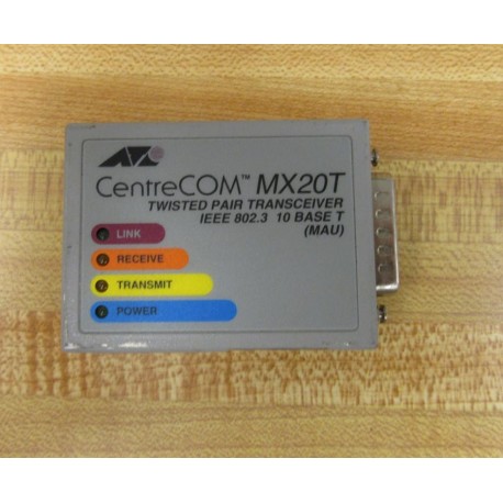 CentreCom AT-MX20T Twisted Pair Transceiver ATMX20T - Used