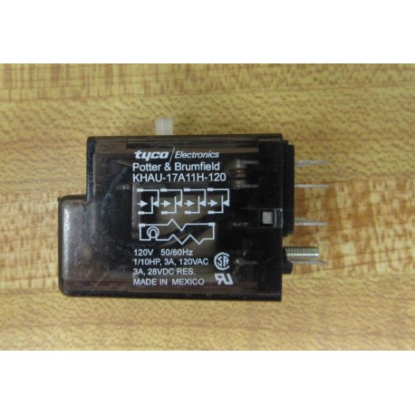 Tyco Electronics KHAU-17A11H-120 Relay KHUA17A11H120 - New No Box