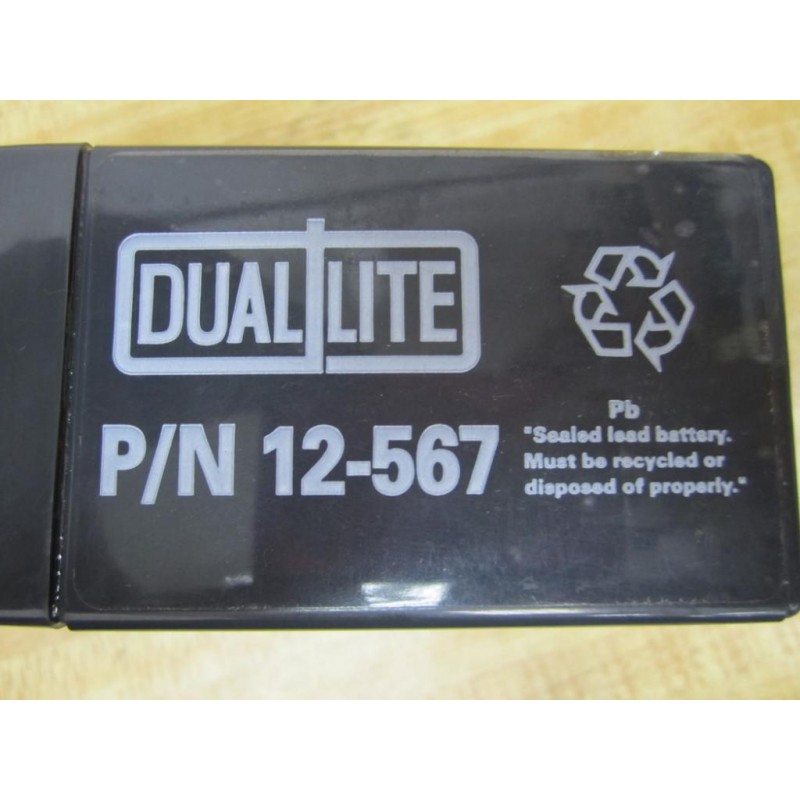 Dual Lite 12-567 12567 Rechargable Battery - Used - Mara Industrial