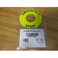 Automation Direct ECX1651 Emergency Stop Legend Plate (Pack of 8)