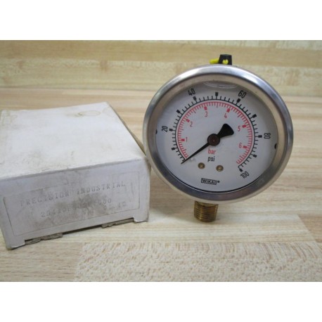 Precision Industrial 25410F502L1000 Gauge 0-100PSI