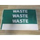 Lab Safety Supply 7050B Waste Sign WO 1 Label10135B - New No Box