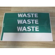 Lab Safety Supply 7050B Waste Sign WO 1 Label10135B - New No Box
