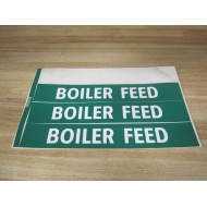 Lab Safety 100012B Boiler Feed Sign Minus 1 Label - New No Box