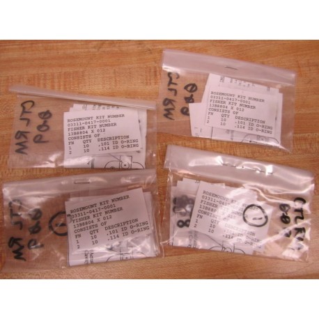 Rosemount 03311-0417-0001 O-Ring Kits (Pack of 4) - New No Box