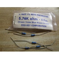 Digi-Key 5.76K Resistor 14 Watt 1% Metal (Pack of 5)