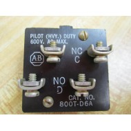 Allen Bradley 800T-D6A Push Button 800TD6A Contact Only - New No Box