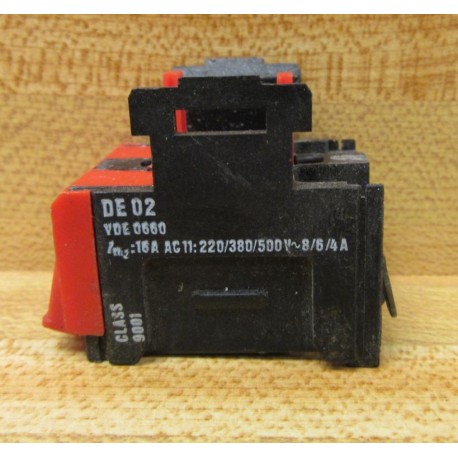 Square D 9001-DE02 Contact Block 9001DE02 - Used