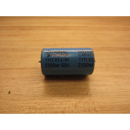 National Capacitor 85A Capacitor 2200MF 50V - Used