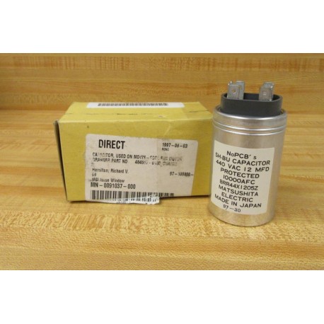 Matsushita 10000AFC Capacitor 12MFD 440VAC BRR44X1205Z - New No Box