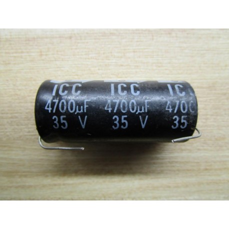 ICC 4700 µF UF Capacitor 35V - New No Box