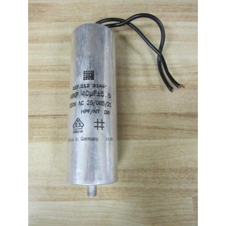 227.212-31440 Capacitor 320VAC MKP 40µF UF WO Nut & Washer - Used