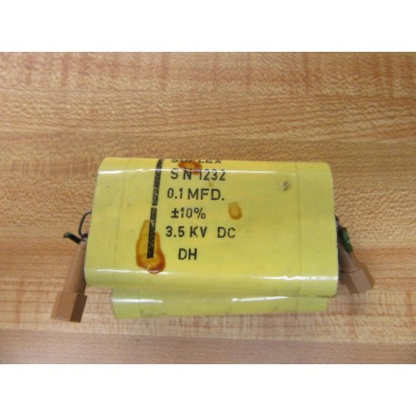 Suflex SN 1232 Capacitor 0.1MFD 3.5KV DC - Used