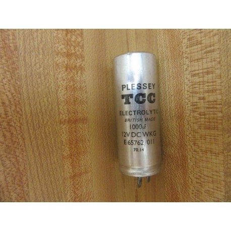 Plessey E 65762011 Capacitor TCC 12V DC WKG 1000UF TCC - Used