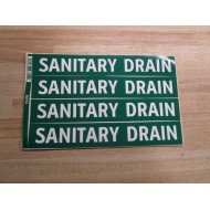 Lab Safety Supply 7047B Sanitary Drain Labels - New No Box