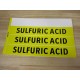 Lab Safety Supply 100121B Sulfuric Acid Sign 3 Labels - New No Box