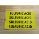 Lab Safety Supply 100121B Sulfuric Acid Sign - New No Box