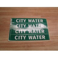 Lab Safety Supply 5317B City Water Sign - New No Box