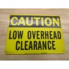 Brady 74270 Caution Sign Low Overhead (Pack of 2) - New No Box