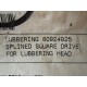 Lubbering 80924925 Splined Square Drive For Head - New No Box