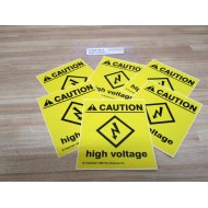 Nutheme Company 54LZC2054 Caution High Voltage Label (Pack of 6)