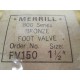 Merrill FV150 Foot Valve 1 12" 800 Series