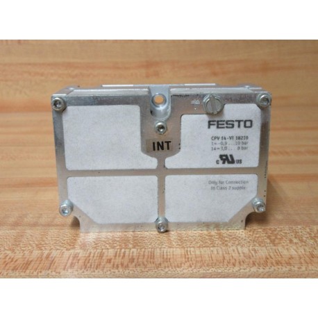 Festo CPV-14-VI Pneumatic Manifold CPV14VI End Cap WFilter 18210