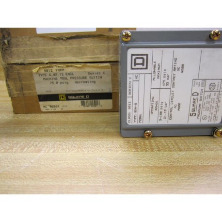 Square D 9012-GDW-5 Pressure Switch 9012GDW5