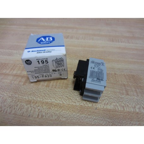 Allen Bradley 195-FA20 Auxiliary Contact 195FA20 Gray Ser A