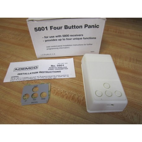 Ademco 5801 Panic Transmitter Model 5801 Battery Removed