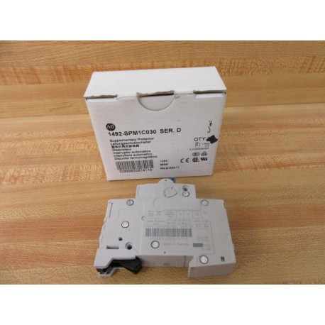 Allen Bradley 1492-SPM1C030 Circuit Breaker 1492SPM1C030 Ser.D