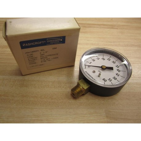 Ashcroft 25W1005PH-02L-60 Pressure Gauge 25W1005PH-02L