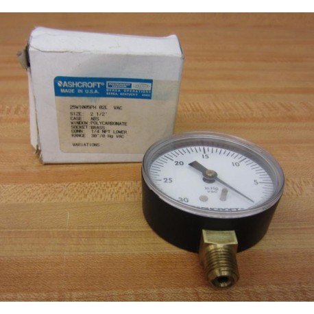 Ashcroft 25W1005PH-02L-VAC Gauge 25W1005PH02LVAC